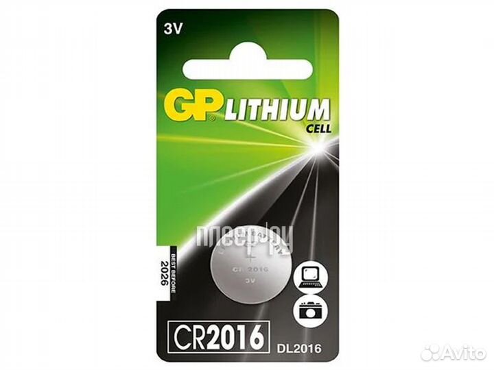 CR2016 - GP Lithium CR2016-2CRU1 10/600 1 штука