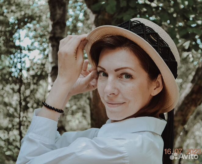 Шляпка Канотье с плетением