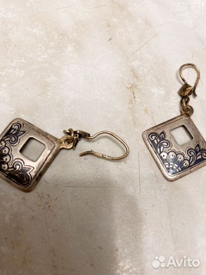 Серьги серебро