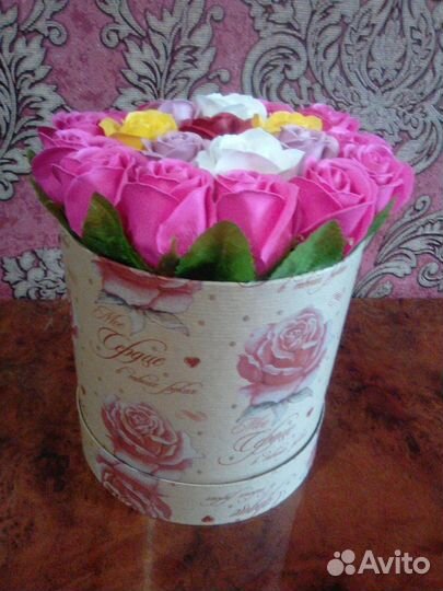 Букет из мыльных роз