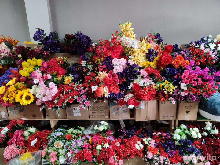 Искусственные цветы.Склад.Опт розница