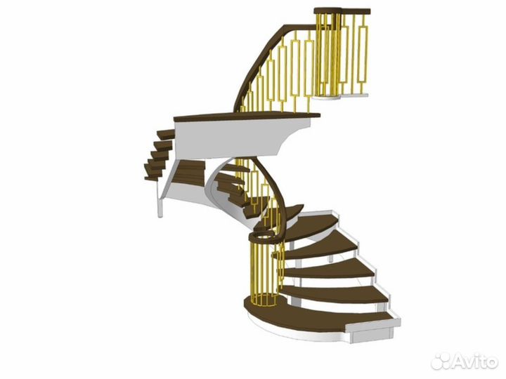 Деревянная лестница на второй этаж