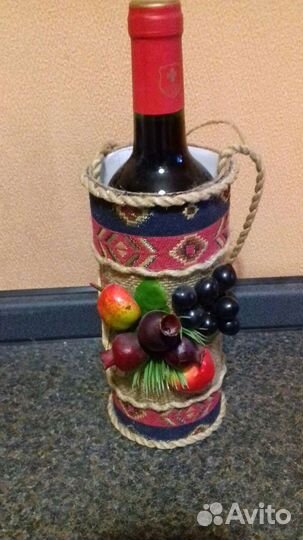 Украшение декор для бутылки вина