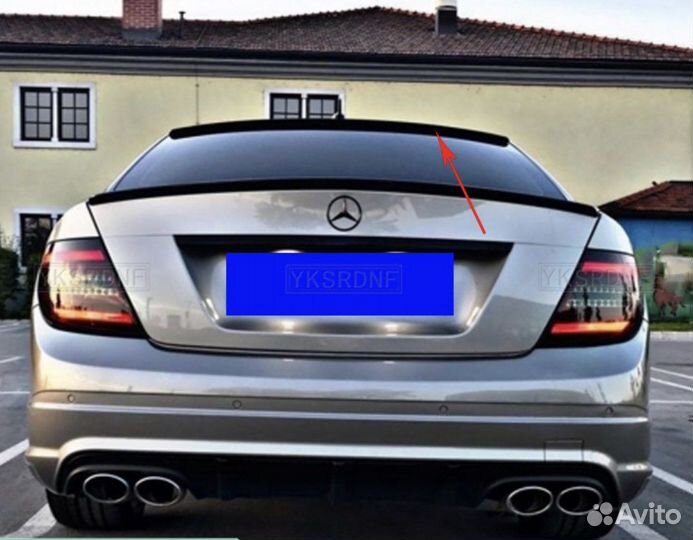 Спойлер на заднее стекло w204