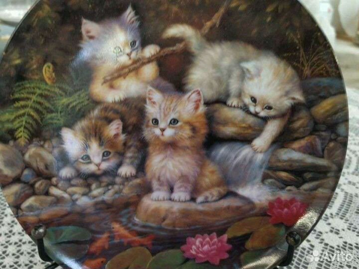 Винтаж: Весёлые тарелки с милыми котятами Kahla