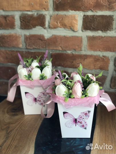 Букет тюльпанов из мыла