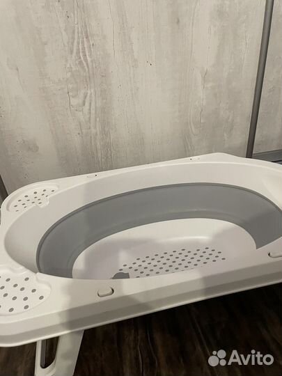 Детская ванночка складная с горкой и гамаком