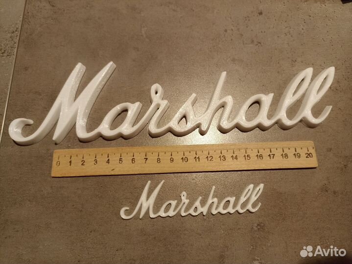 Логотип Marshall маршал эмблема шильдик