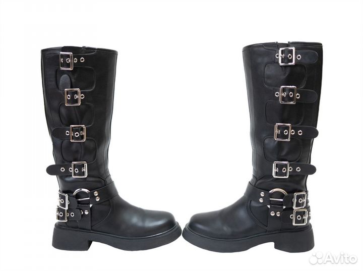 Сапоги байкерские весенние чопперы женские