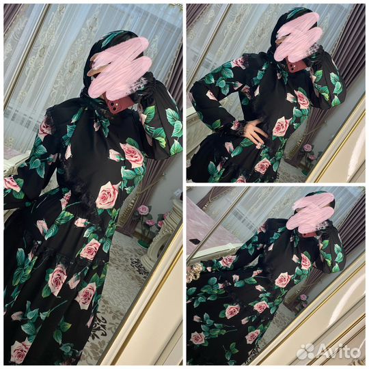 Платье ярусное С платком