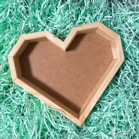 Коробка подарочная деревянная Сердце