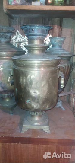 Старинный дровяной самовар