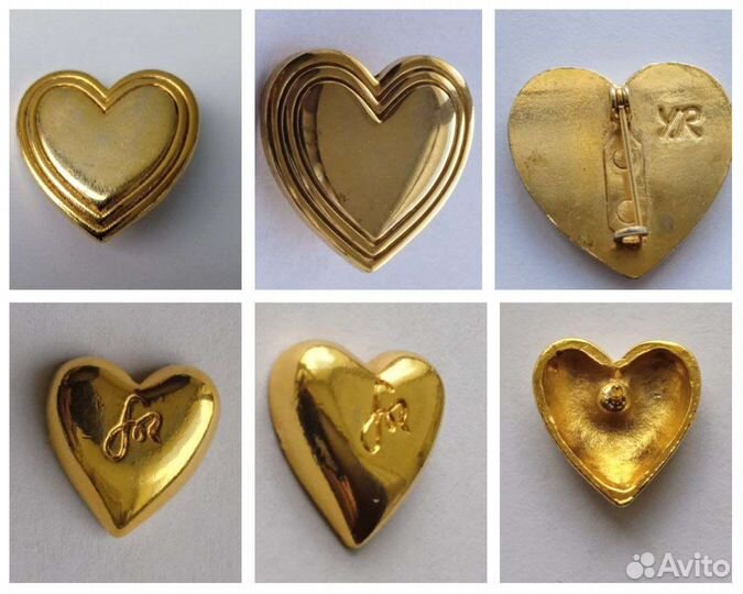 Винтажные украшения в форме сердца