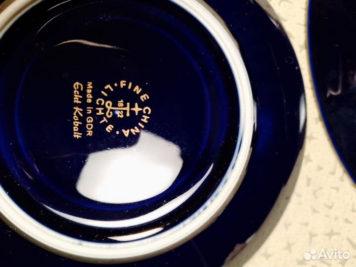 Фарфоровая чайная тройка ГДР 1960-е гг