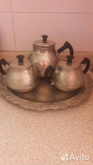 Чайный сервиз СССР мельхиор