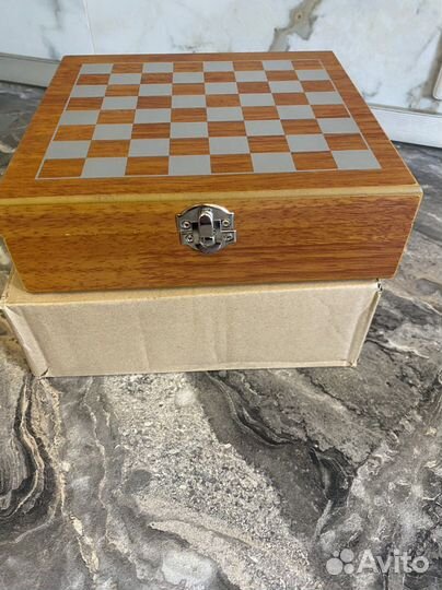 Подарочный набор штопор фляга рюмка и шахматы
