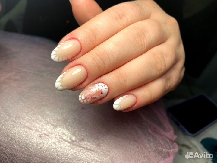 Маникюр с покрытием, наращивание