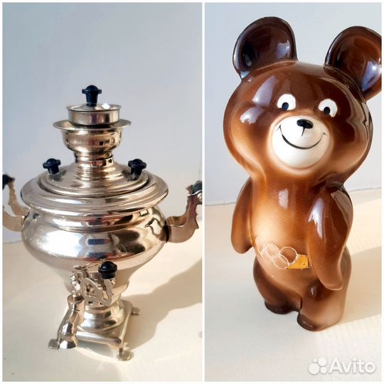 Олимпийкий мишка и мини самовар
