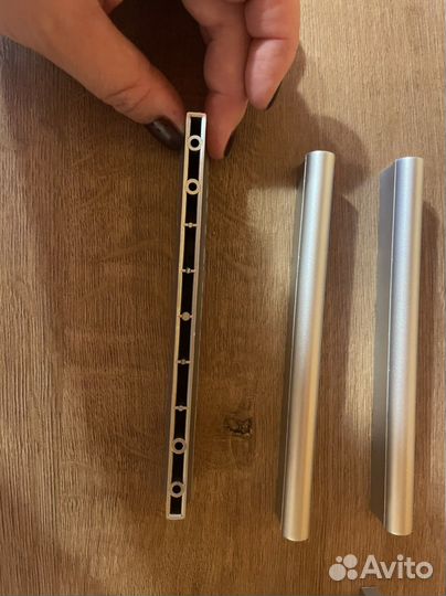 Мебельные ручки пластик серый металлик