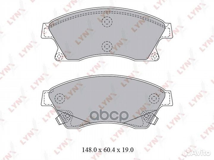Колодки тормозные дисковые BD1810 lynxauto