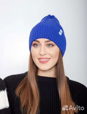 Шапка бини с косынкой комплект женский