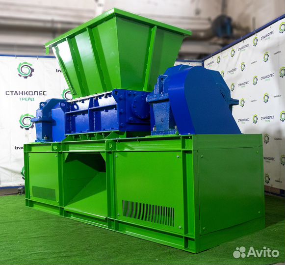 Двухвальный шредер дшв-1000, усиленный