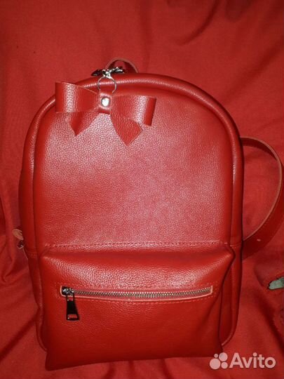 Брелок из кожи бантик на сумку