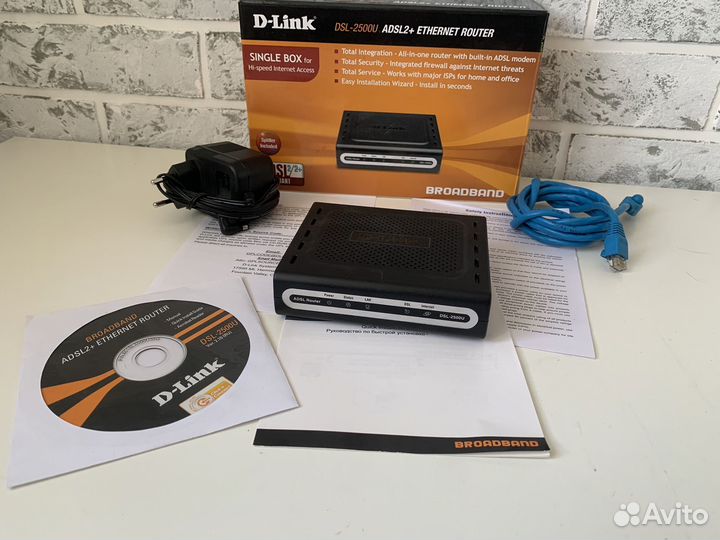 Wi-fi роутер D-Link DSL-2500U