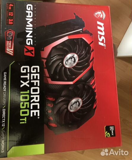 Видеокарта msi gtx 1050 ti 4 gb GamingX