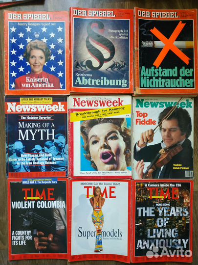 Журналы Time, Newsweek, Der Spiegel 1961-1991