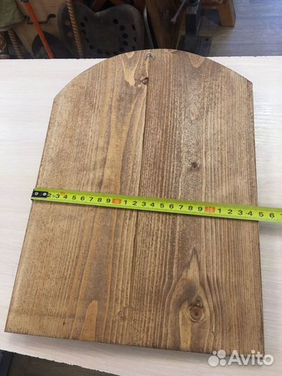 Панно медное на дереве