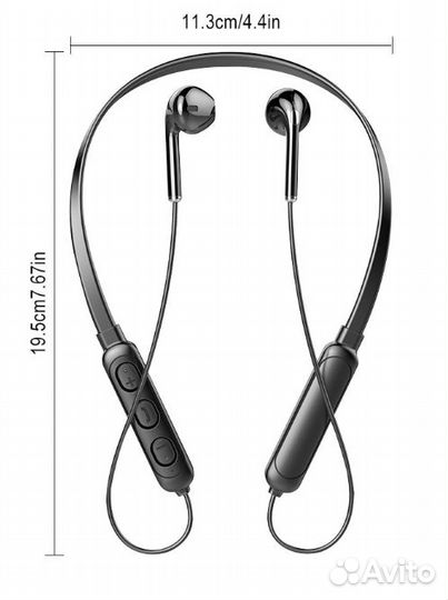 Беспроводные спортивные наушники с креплением на ш