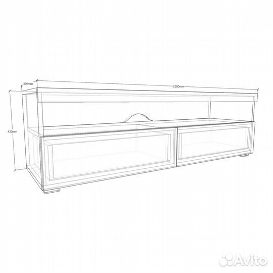 Тв-тумба Онге-951kl дуб крафт золотой под тв телев