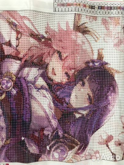 Алмазная мозаика Геншин яэ мико и райден