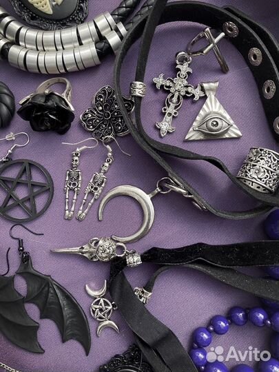 Готическая неформальная бижутерия y2k