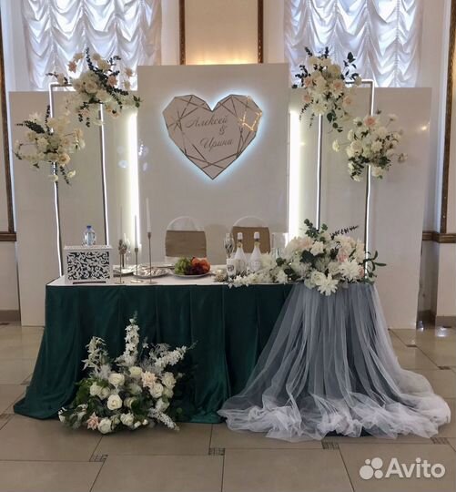 Свадебный декор, украшение свадебного зала