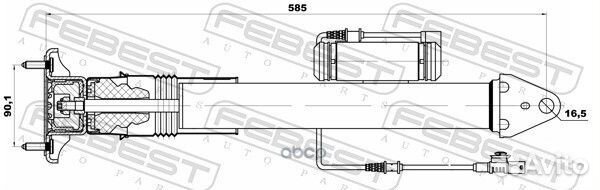Амортизатор задний 16110-002R Febest