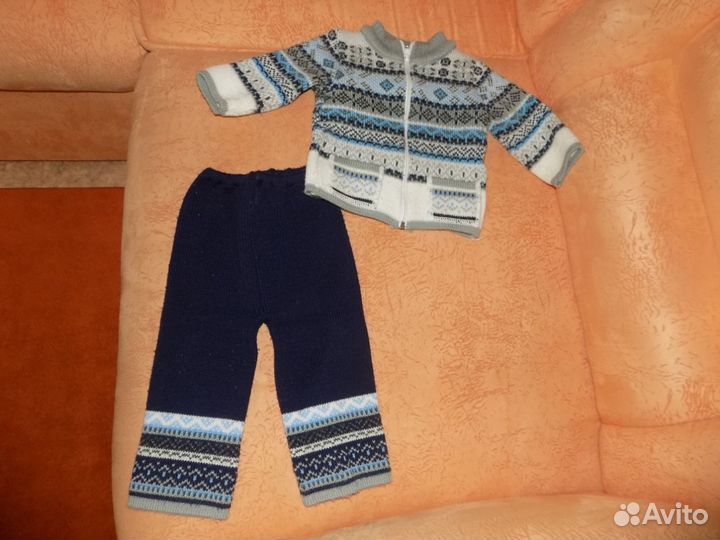 Шерстяной костюм, рост 80-86