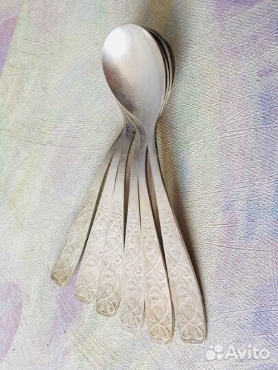 Ложка десертная мельхиор СССР (6 шт)