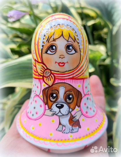 Матрёшка неваляшка ручная роспись