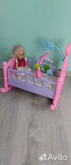 Кроватка для кукол, машинка-каталка, набор доктора