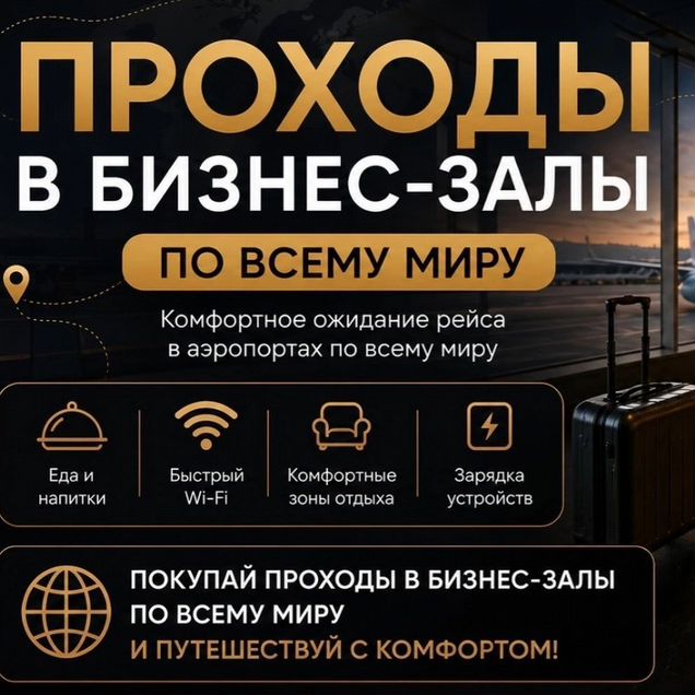Проход в бизнес зал (все аэропорты)