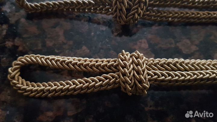 Шнур-ремешок штлал филигранный для фуражки плетены