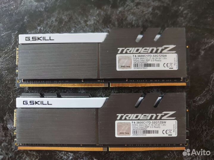 Оперативная память ddr4 32gb g skill tridentz 3600