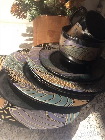 Посуда франция - бульонница, 6 тарелок