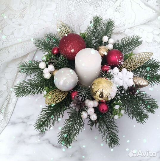 Новогодний подсвечник