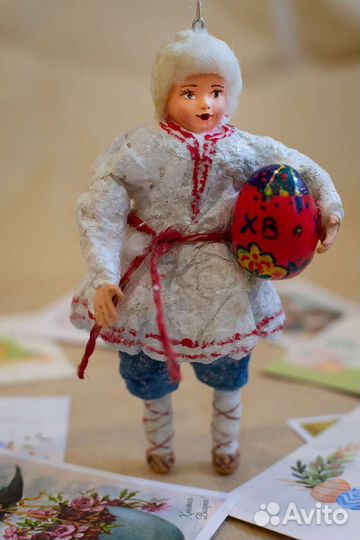 Пасхальное украшение ватные игрушки 2 шт