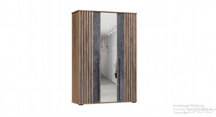 Шкаф 3х ств. 150х220х58 Дуб вотан / Цемент темный