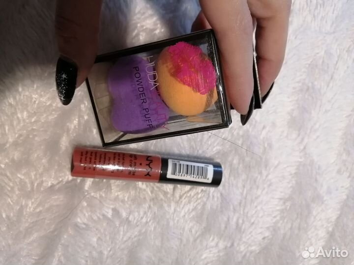 Набор спонжи и помада