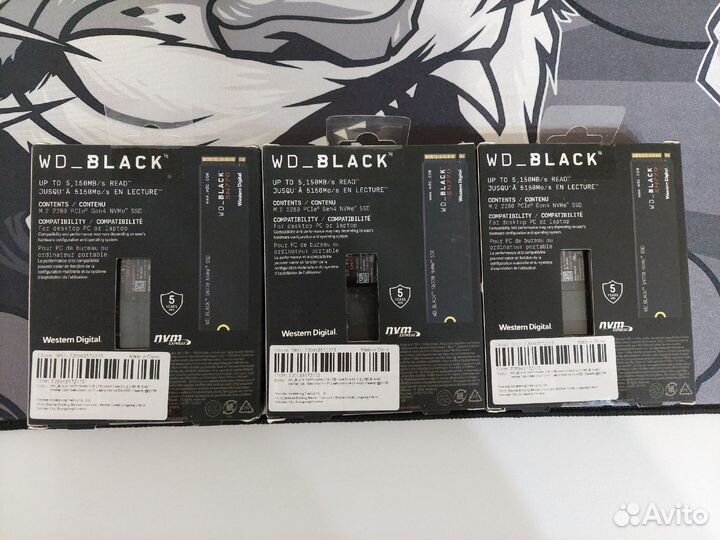 Новый SSD Western Digital WD black SN770 1tb M.2